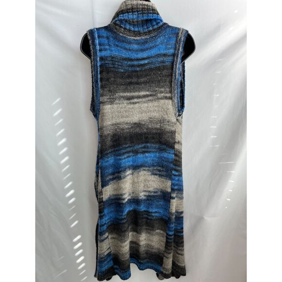 Anthropologie Moth Open Knit Cardigan Sweater Long Striped Duster XS/S Western - Picture 7 of 12